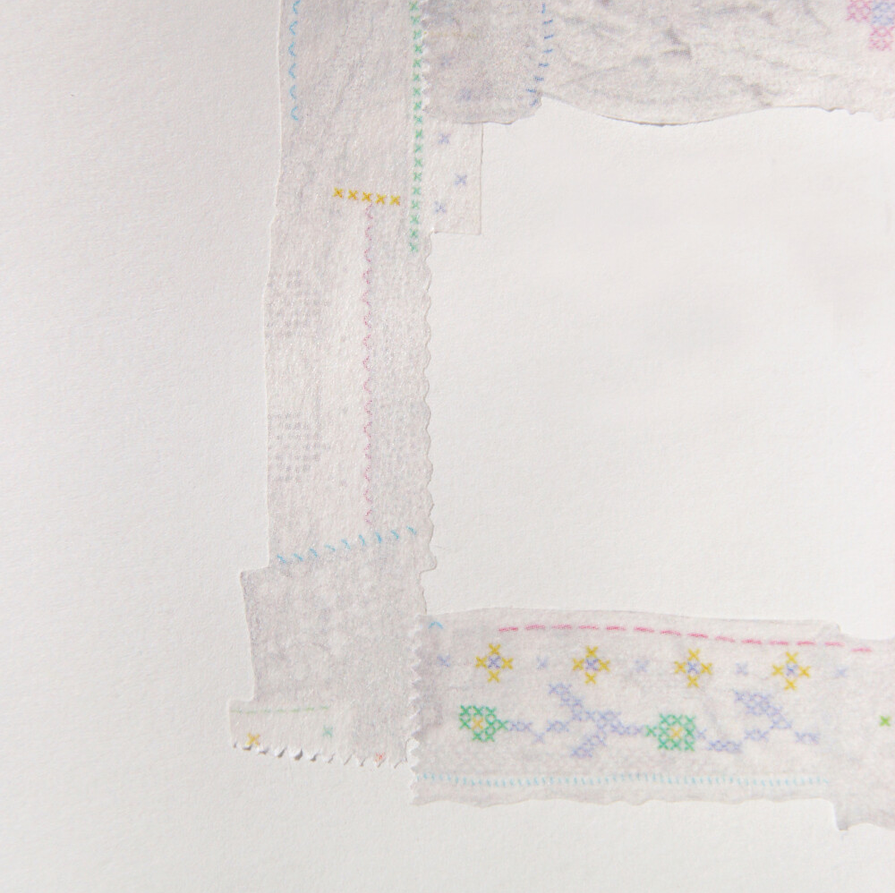 [BOKI] Die-cut Masking Tape- Patchwork - White Lace
