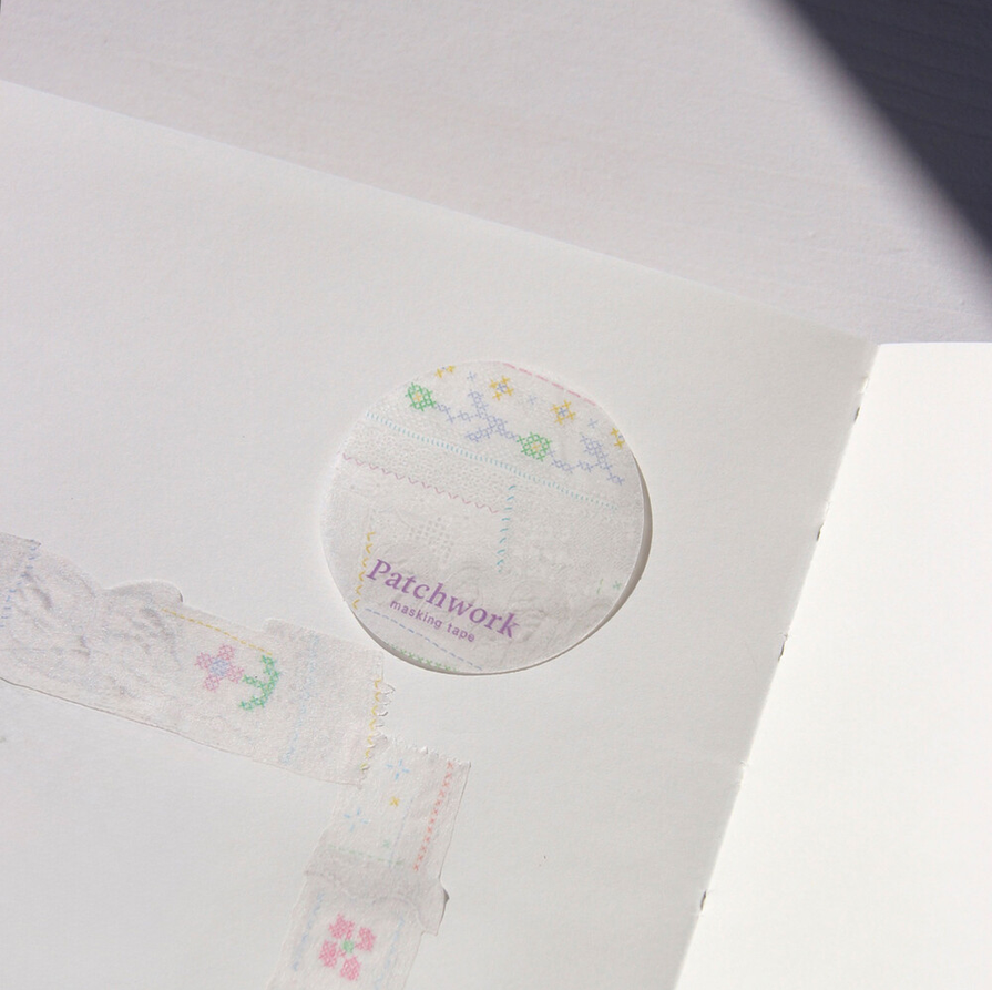 [BOKI] Die-cut Masking Tape- Patchwork - White Lace