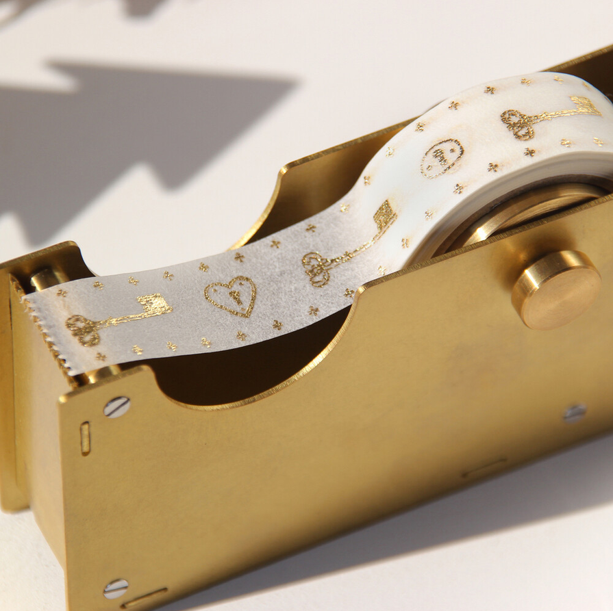 [BOKI] Masking Tape- Letterpress Gold Foil - Vintage Keys