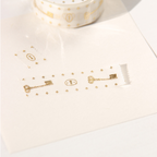 [BOKI] Masking Tape- Letterpress Gold Foil - Vintage Keys