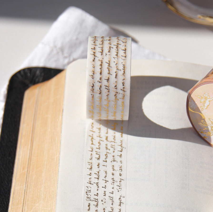 [BOKI] Masking Tape- Holy Bible Gold Foil - Christmas