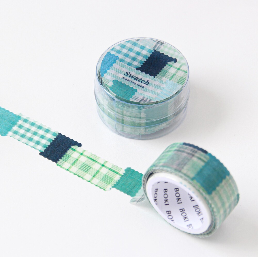 [BOKI] Die-cut Masking Tape- Swatch - Teal Green