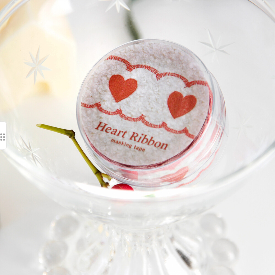 [BOKI] Die-cut Masking Tape- Heart Ribbon