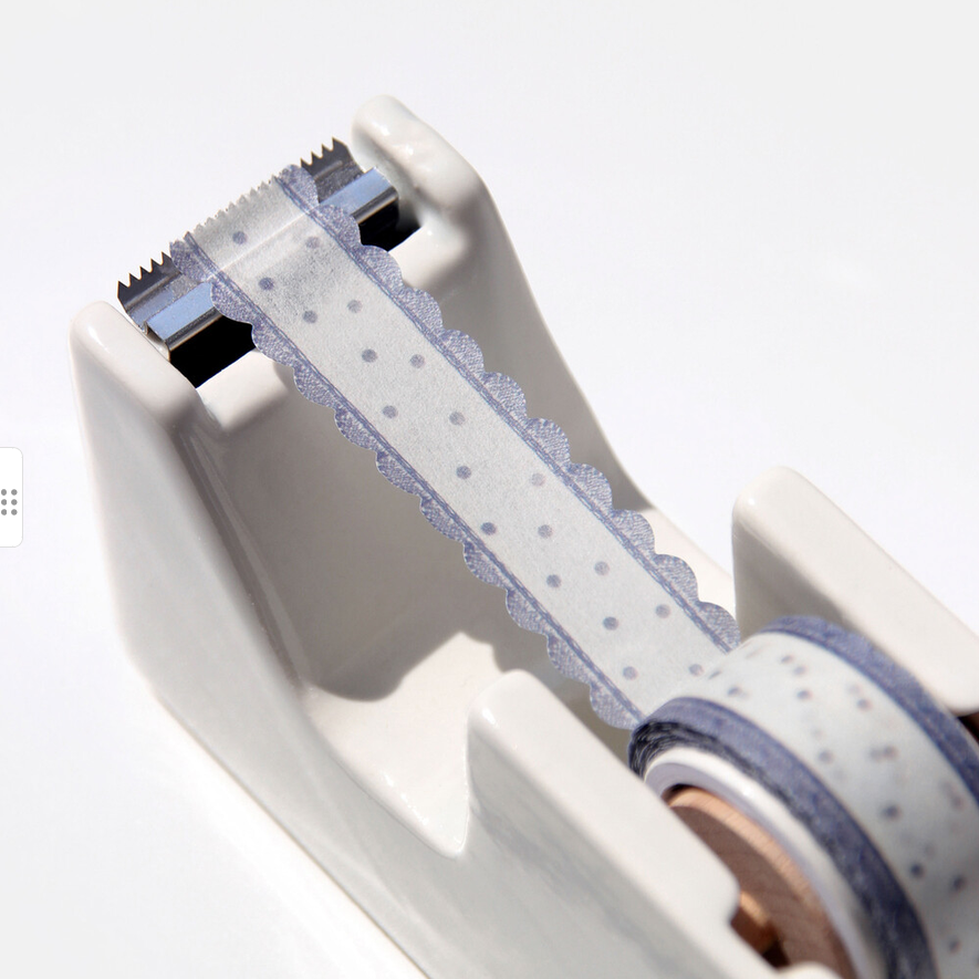 [BOKI] Masking Tape- Vintage Ribbon - Navy Dot