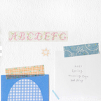 [BOKI] Masking Tape- Cross Stitch - Botanic Alphabet