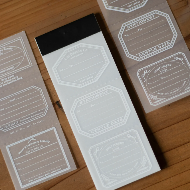 【LOI Design】Stationery Prescription Slip｜Tracing Paper Memo Pad