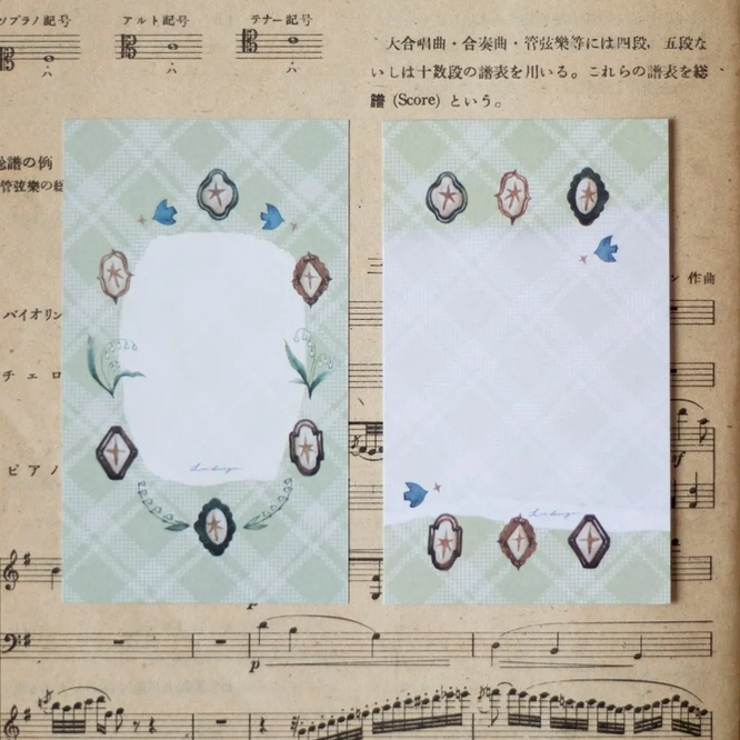 【LOI Design】Memo- Lily of the Valley Collection – Floral Plate Mini 5 Memo