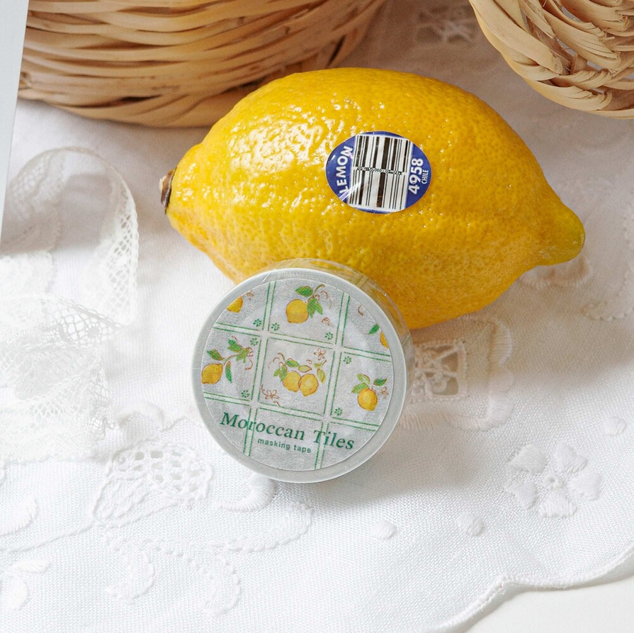 [BOKI]Masking Tape- Moroccan Tiles - Lemon Tree