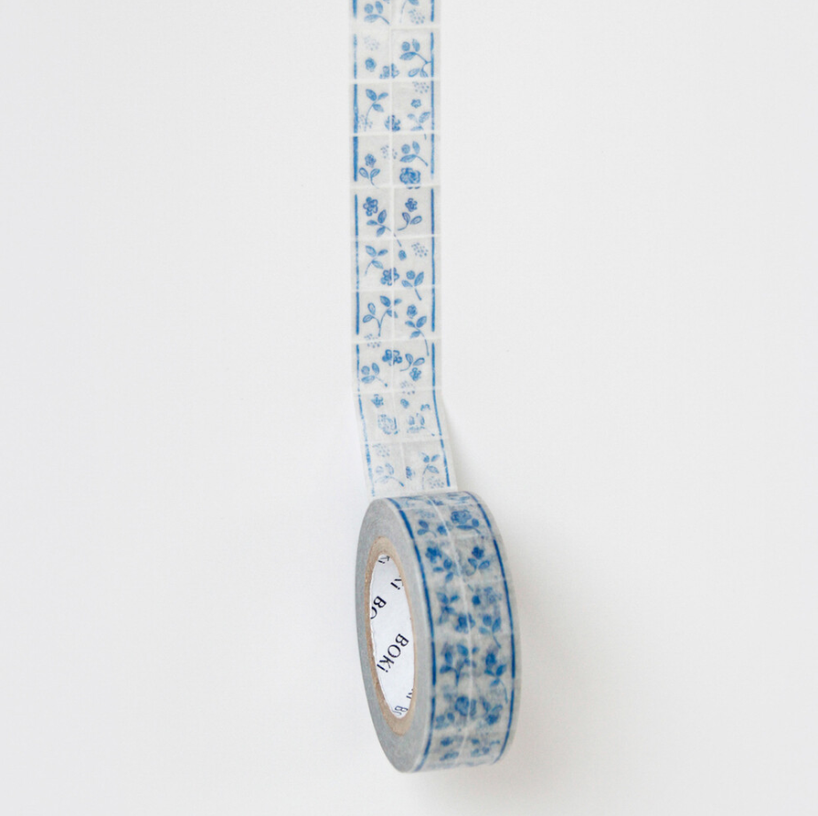 [BOKI]Masking Tape- Moroccan Tiles - Majorelle Blue