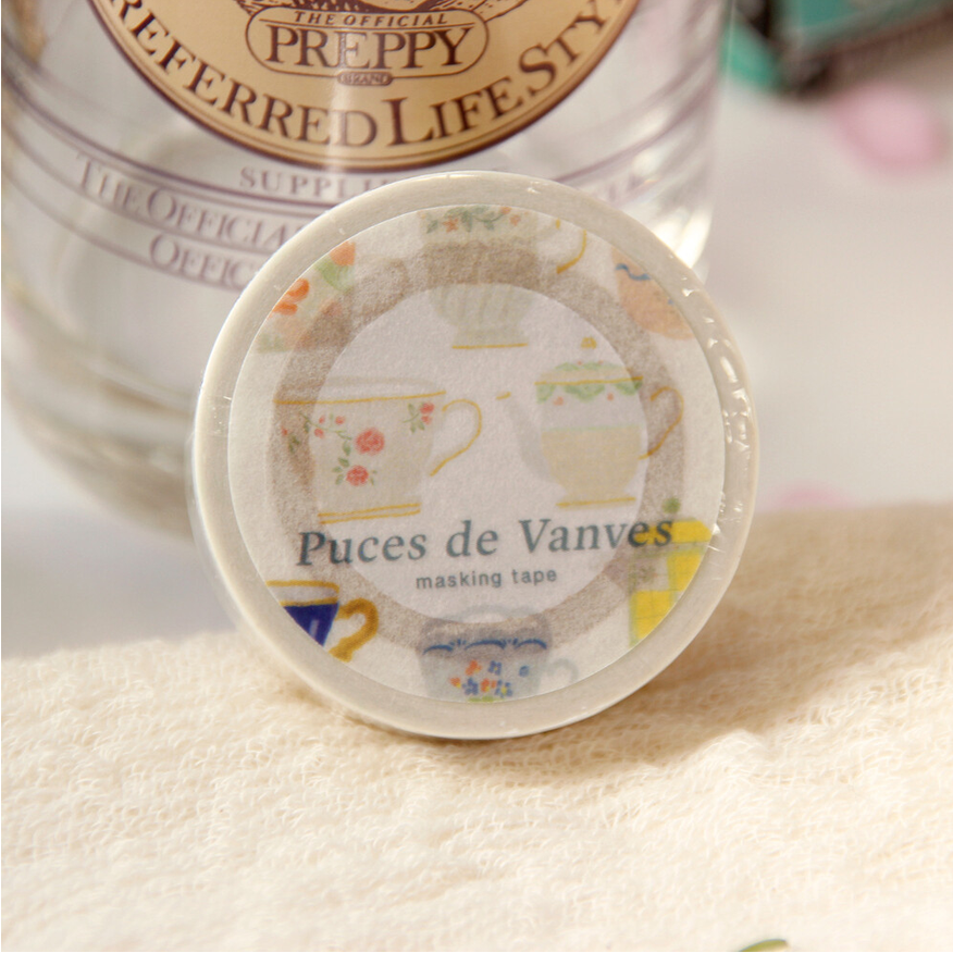 [BOKI]Masking Tape- Puces De Vanves - Vintage Cups