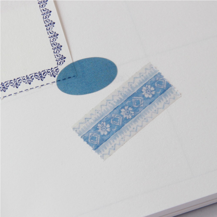 [BOKI]Masking Tape- India fabric - Marina