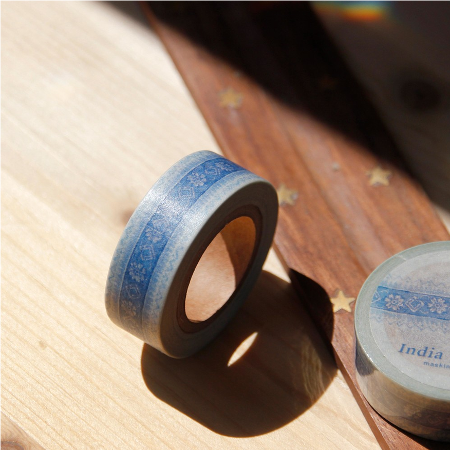 [BOKI]Masking Tape- India fabric - Marina