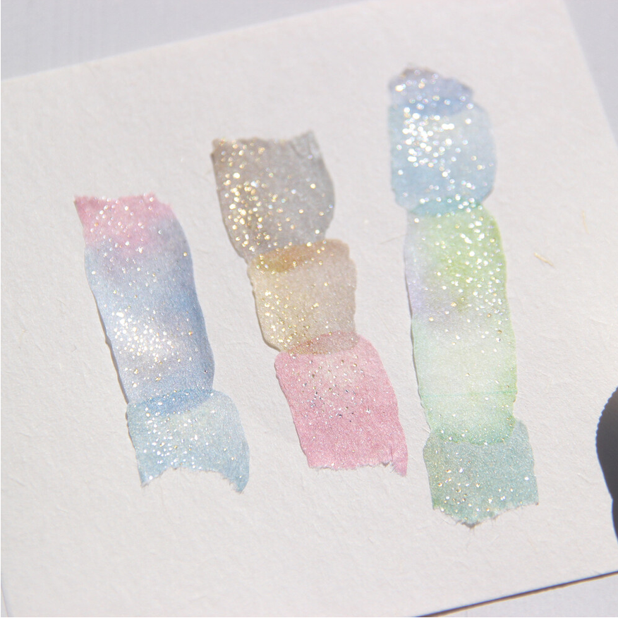 [BOKI]Die-cut Wahi Tape- Glitter Flow Foil
