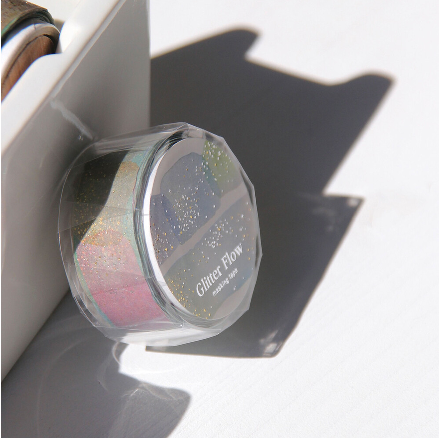 [BOKI]Die-cut Wahi Tape- Glitter Flow Foil