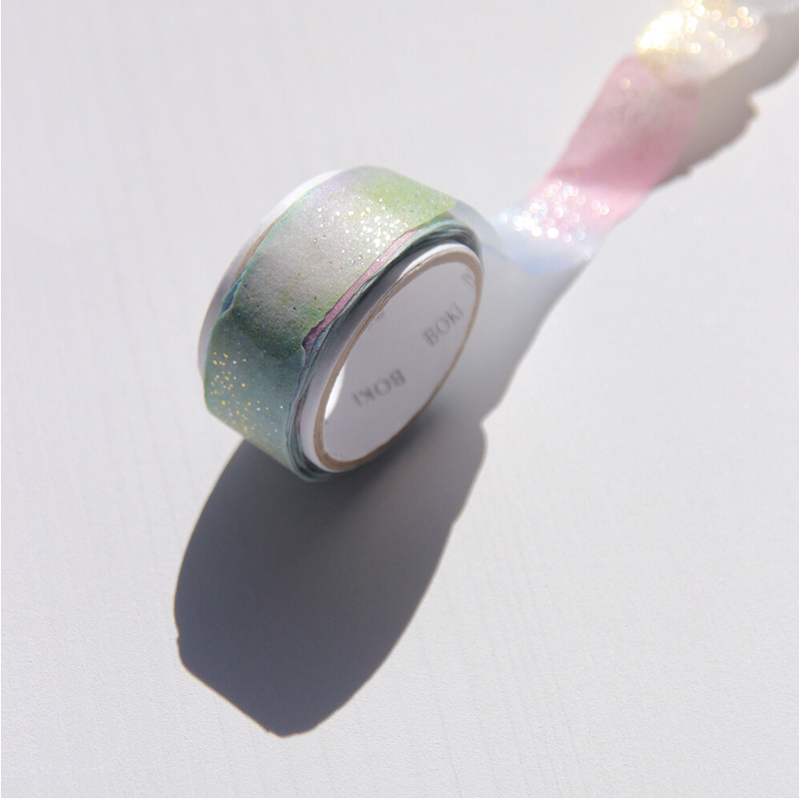 [BOKI]Die-cut Wahi Tape- Glitter Flow Foil