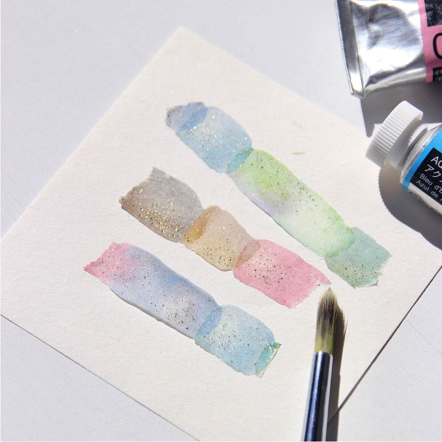 [BOKI]Die-cut Wahi Tape- Glitter Flow Foil