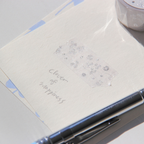 [BOKI]Washi Tape- Jacquard Silver Foil - Clover of Happiness
