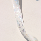 [BOKI]Washi Tape- Angora Sweater Silver Foil - Glint Flora