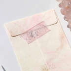 [BOKI]Washi Tape- Satin Ribbon Silver Foil - Blush Basket
