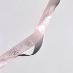 [BOKI]Washi Tape- Satin Ribbon Silver Foil - Blush Basket