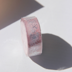 [BOKI]Washi Tape- Satin Ribbon Silver Foil - Blush Basket