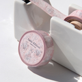[BOKI]Washi Tape- Satin Ribbon Silver Foil - Blush Basket