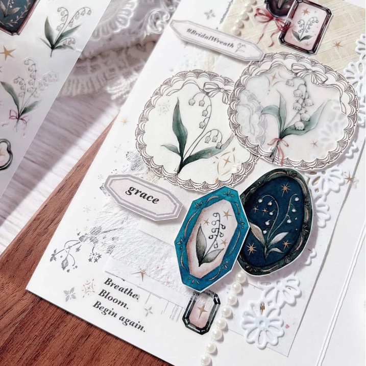 【LOI Design】Collecting Lily of the Valley-5cm Gold Foiled Matte PET Tape