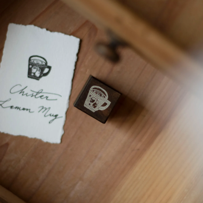 【LOI Design】Lemon Collection - Dyed Wood Stamp - Mug