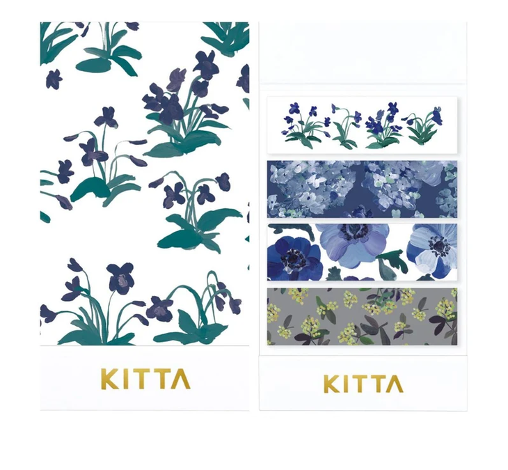 KITTA Basic Washi Tape -Blue Flower