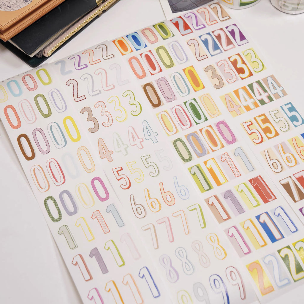 【Wanle Studio】Washi Sticker Roll - Long Number