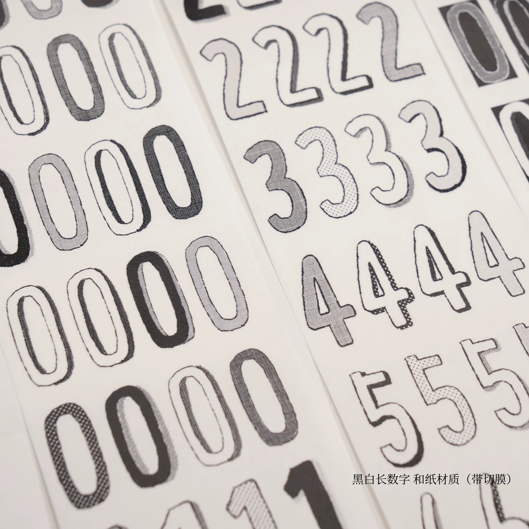 【Wanle Studio】Washi Sticker Roll - Long Number