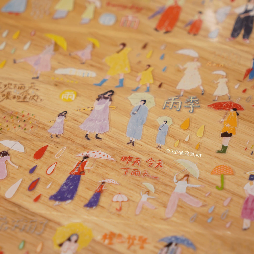【Wanle Studio】Sticker Roll - Today's Rain