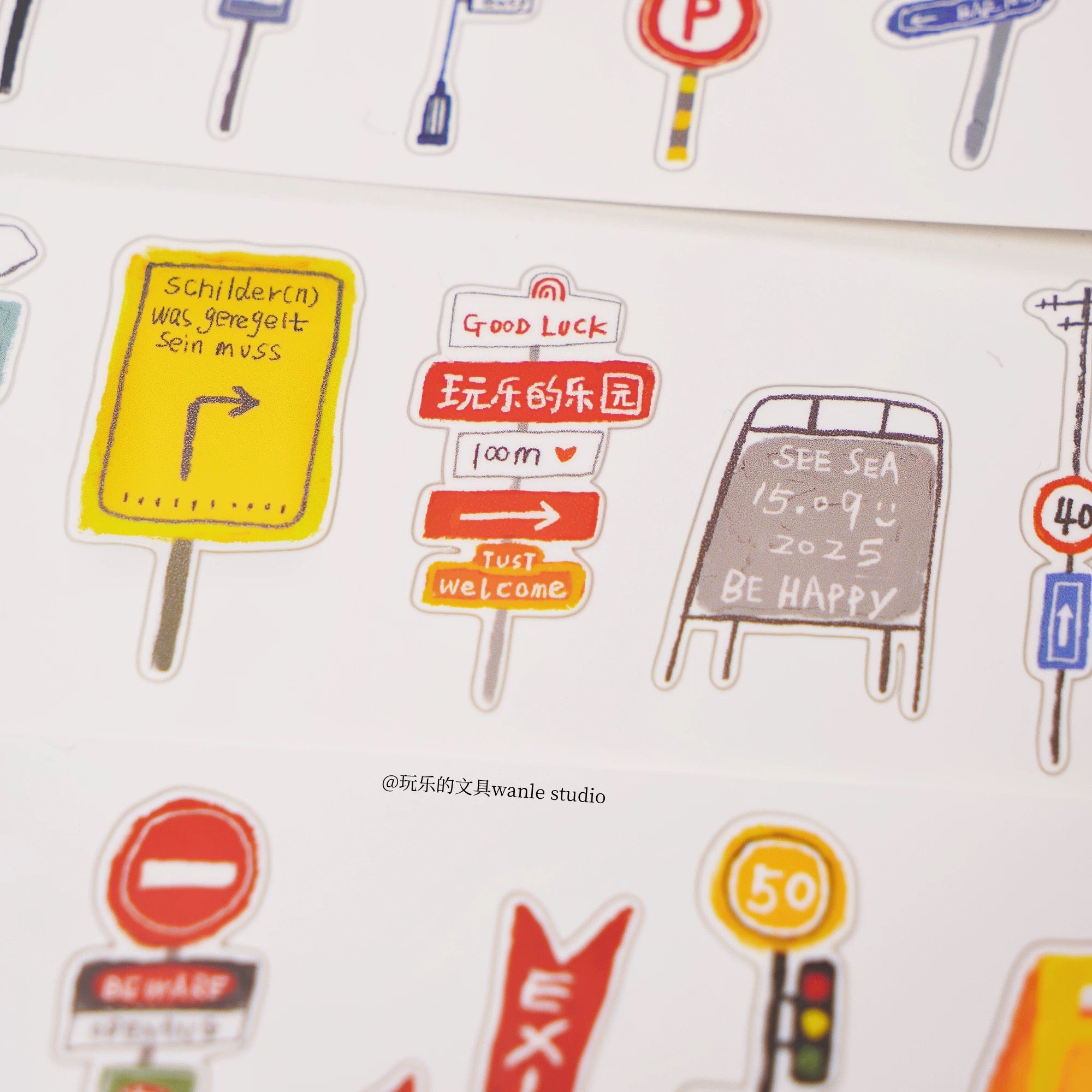 【Wanle Studio】Washi Sticker Roll - Sign