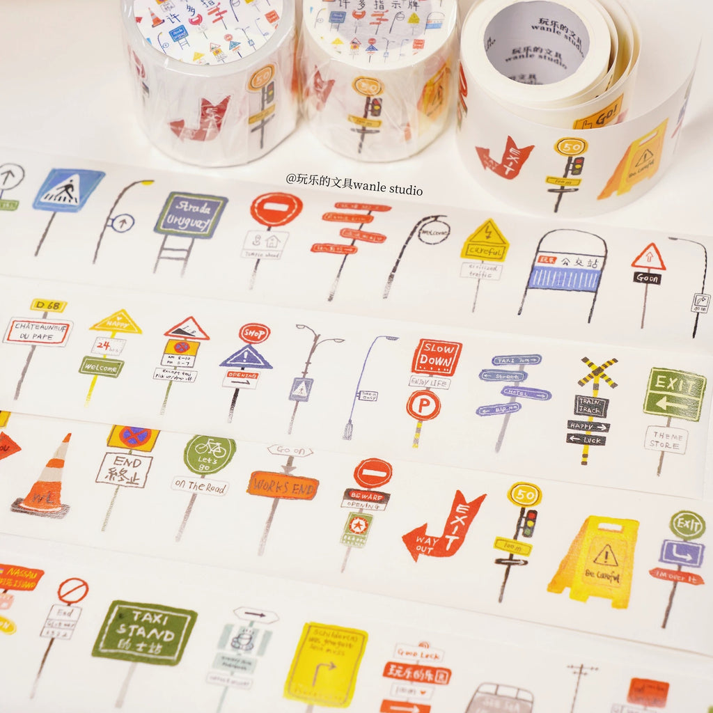 【Wanle Studio】Washi Sticker Roll - Sign