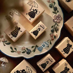 【Yi'er Studio】Wood Rubber Stamp- "Sweet & Simple" Series