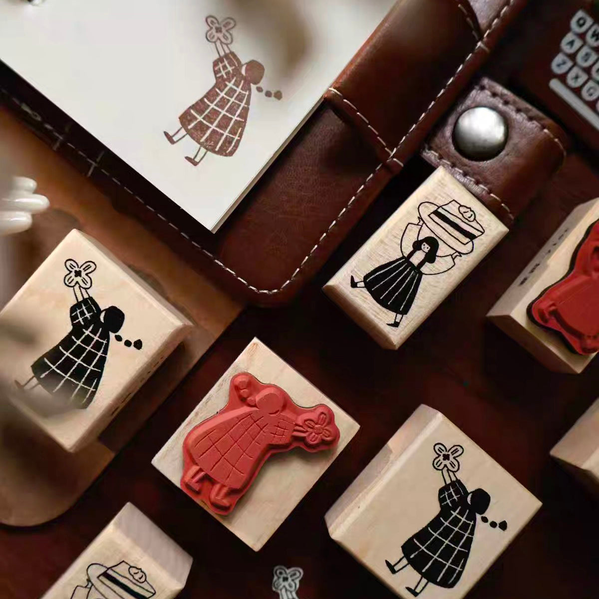 【Yi'er Studio】Wood Rubber Stamp- "Sweet & Simple" Series