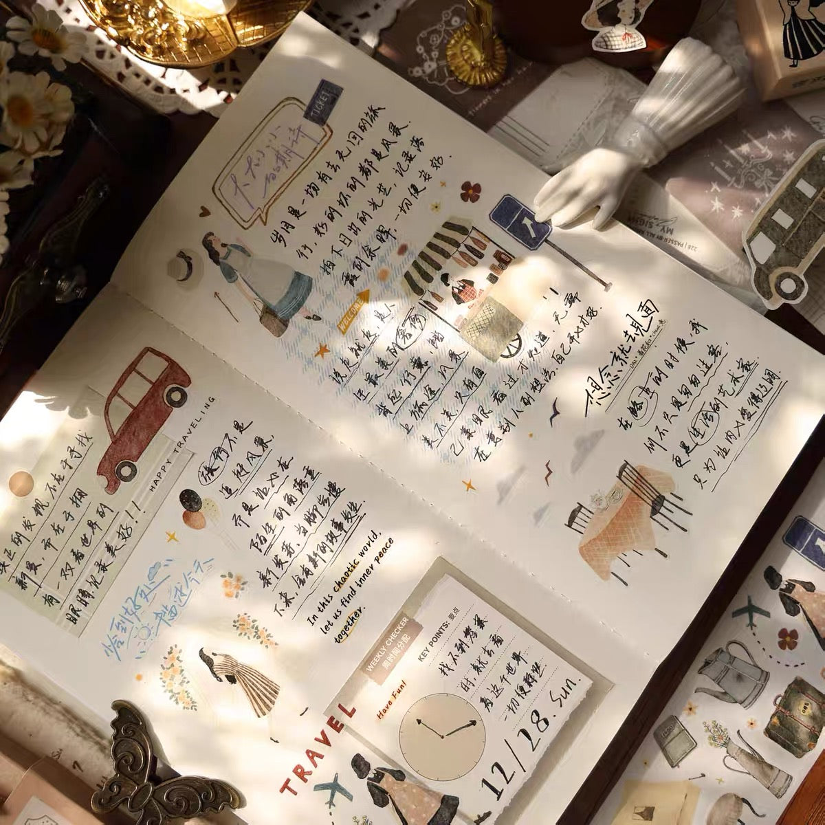 【Yi'er Studio】- Travel Log- Kiss-cut Tape