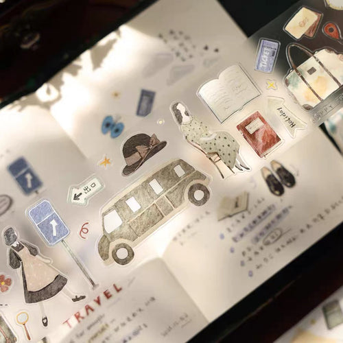 【Yi'er Studio】- Travel Log- Kiss-cut Tape