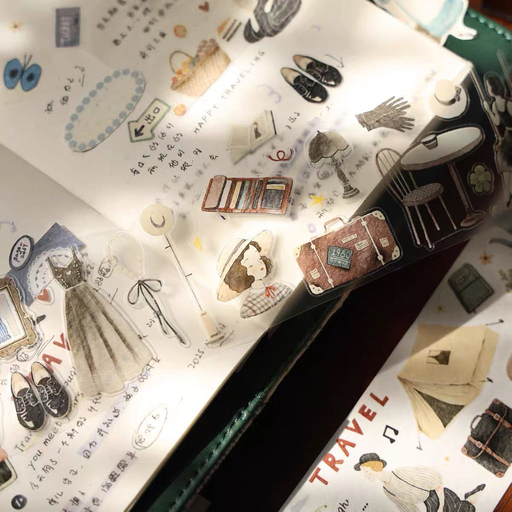 【Yi'er Studio】- Travel Log- Kiss-cut Tape