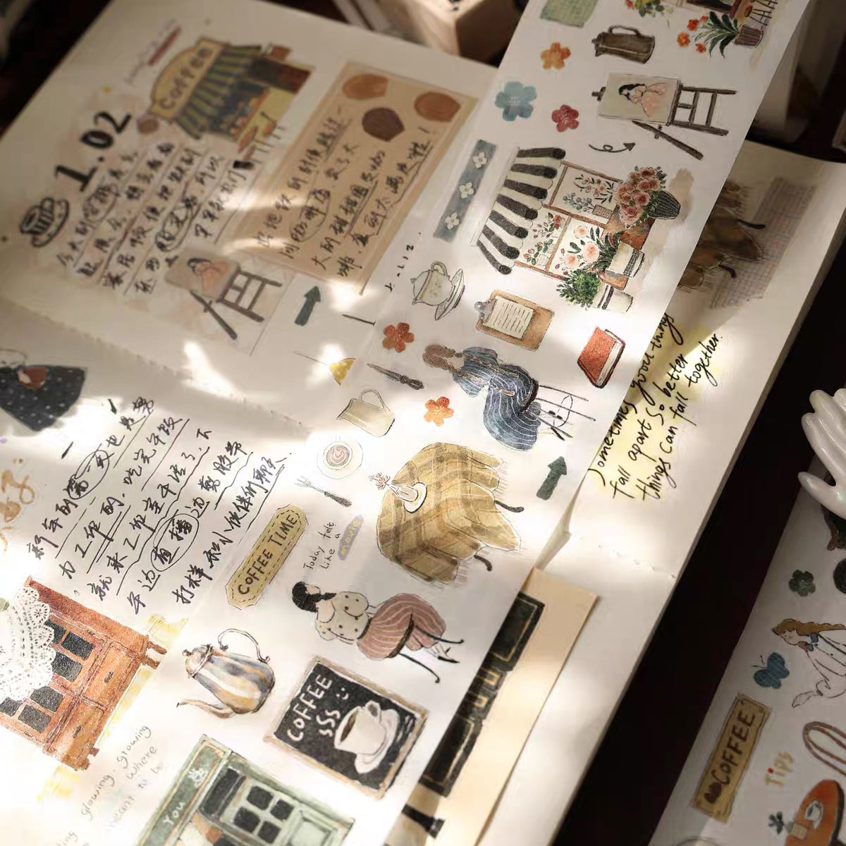 【Yi'er Studio】- Puff Tea Party- Kiss-cut Tape