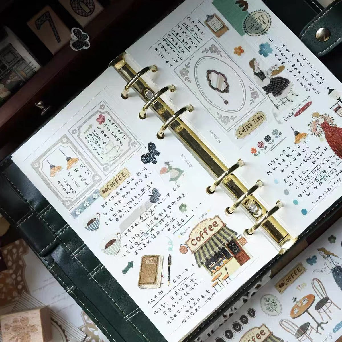 【Yi'er Studio】- Puff Tea Party- Kiss-cut Tape