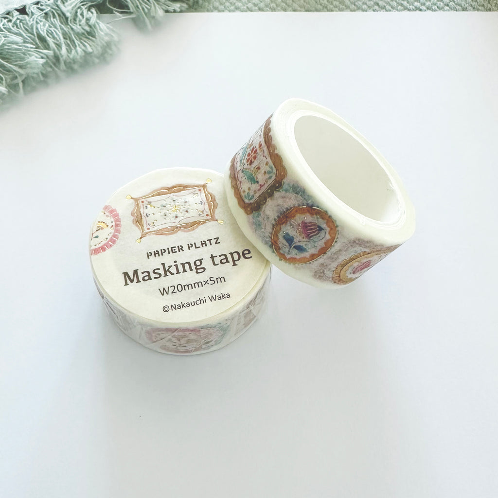 Nakai Wakka-Masking Tape- Gold Flake Infused Flower Label