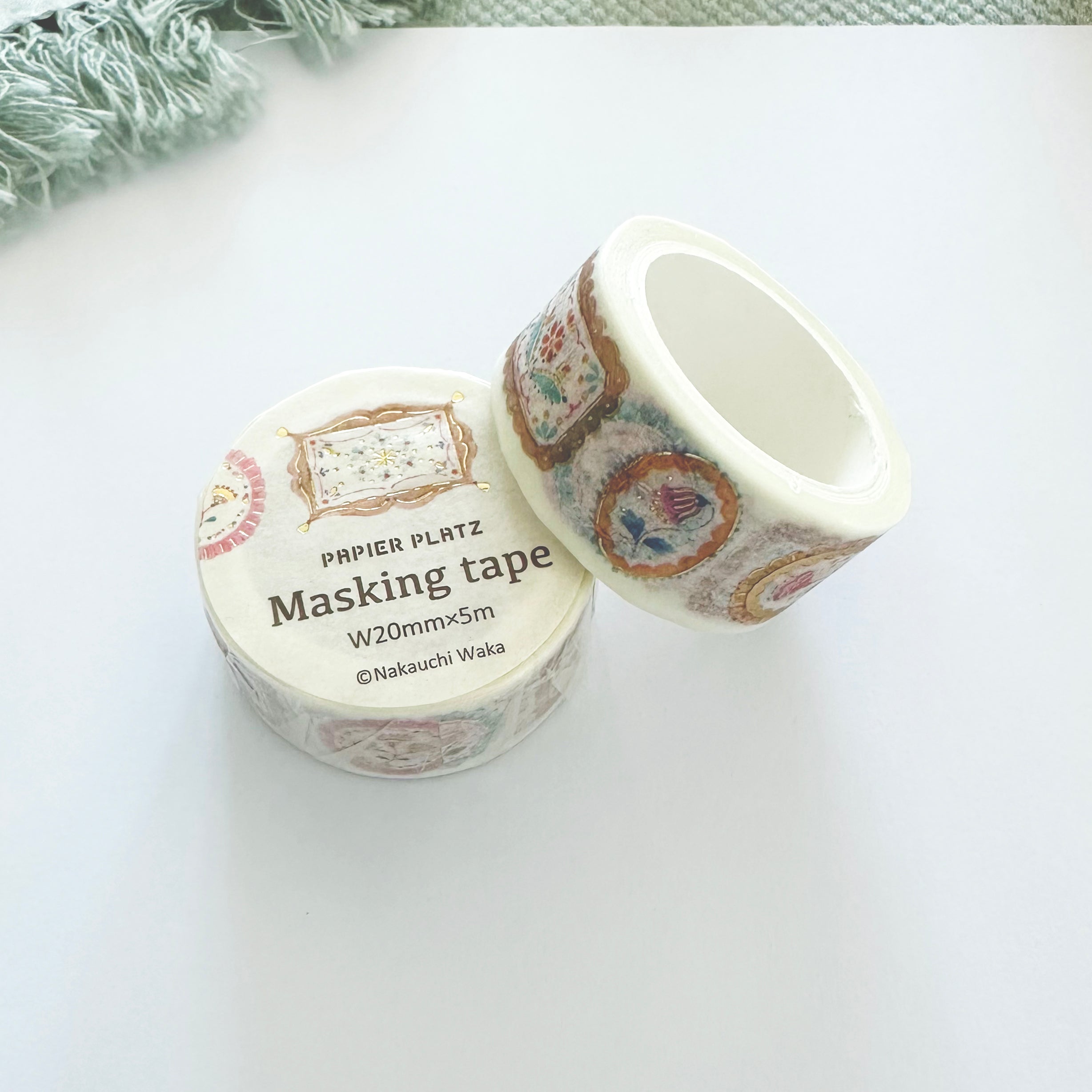 Nakai Wakka-Masking Tape- Gold Flake Infused Flower Label