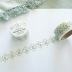 Nakai Wakka Washi Tape- Gold Flake Infused- Flowers Bloom