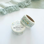 Nakai Wakka Washi Tape- Gold Flake Infused- Flowers Bloom