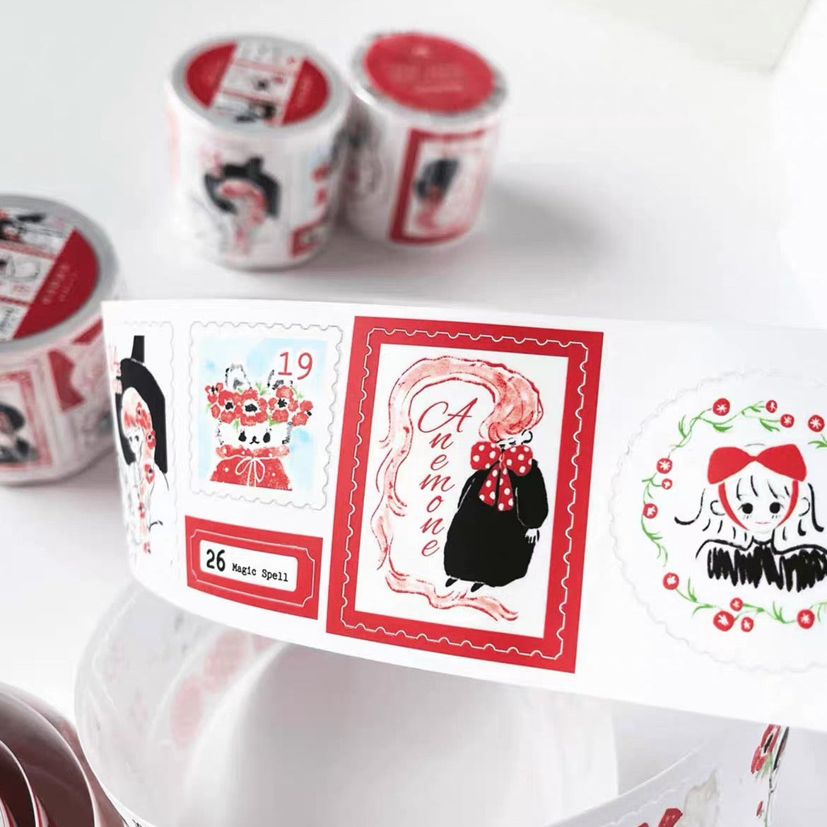 【NECOCHA】Kiss-Cut Postage Tape Sticker Roll
