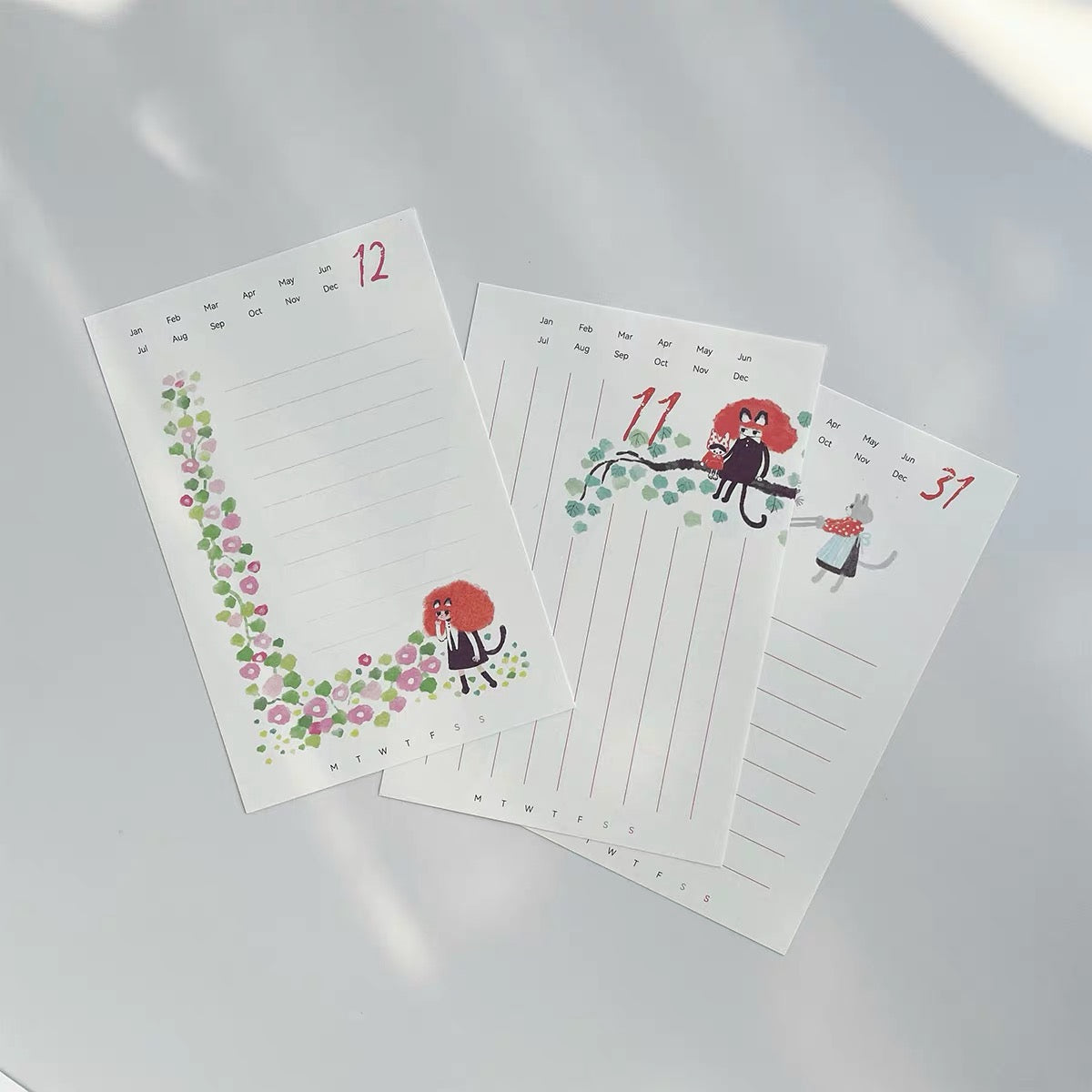 【NECOCHA】"Poetry of Life" Date Memo Pad/ Pocket A7 Refills