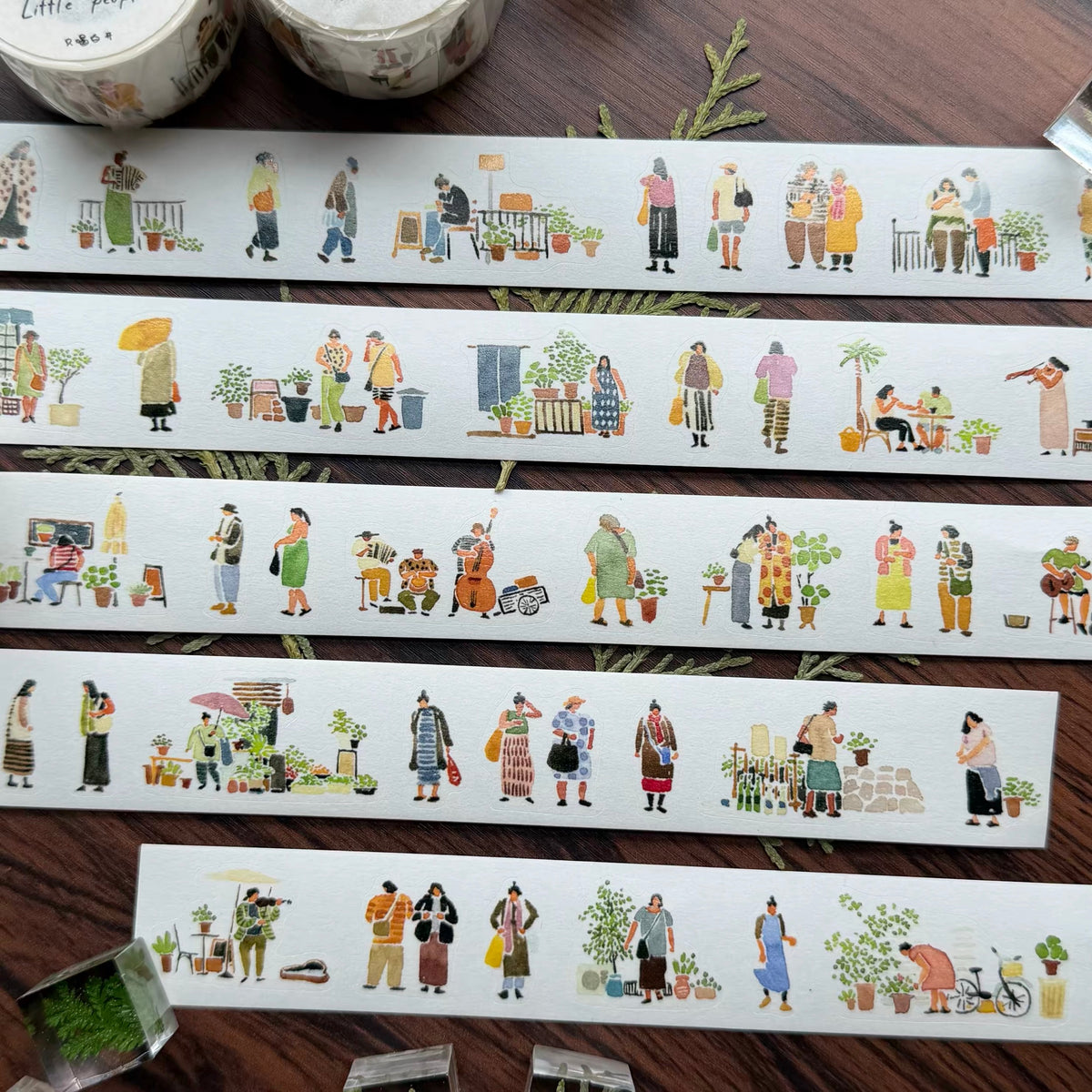 Clear Water Stationery - "Little People" Series Kiss-cut Washi Tape- Little People
