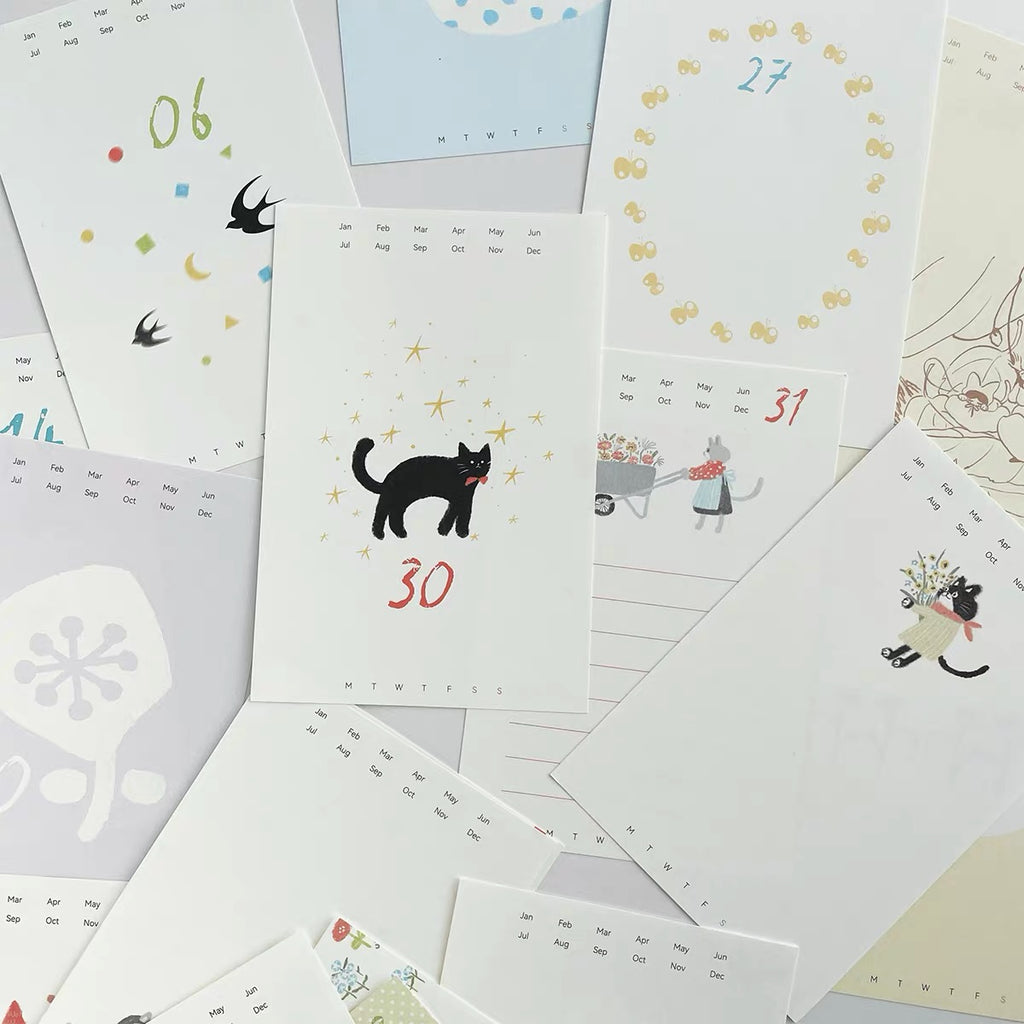 【NECOCHA】"Poetry of Life" Date Memo Pad/ Pocket A7 Refills