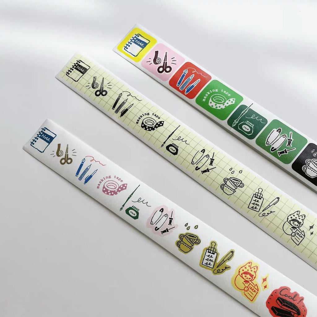 【NECOCHA】Washi Tape- Stationery Time